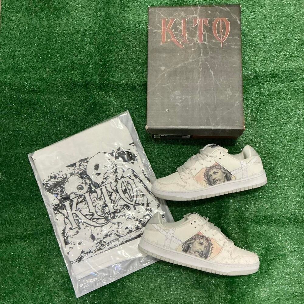 2020 Kito Wares Passion of the Christ Dunk Low With T-Shirt Size 10.5
